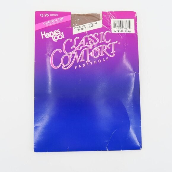 Hanes Womens AB Barely There Style 172 Classic Comfort Pantyhose Sandalfoot VTG - Picture 8 of 8